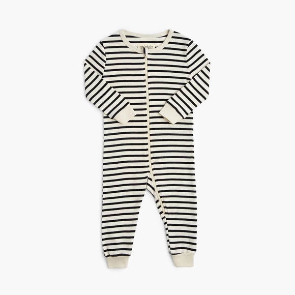 Dreamy Sleeper Romper - Natural Stripe - Picture 1 of 6